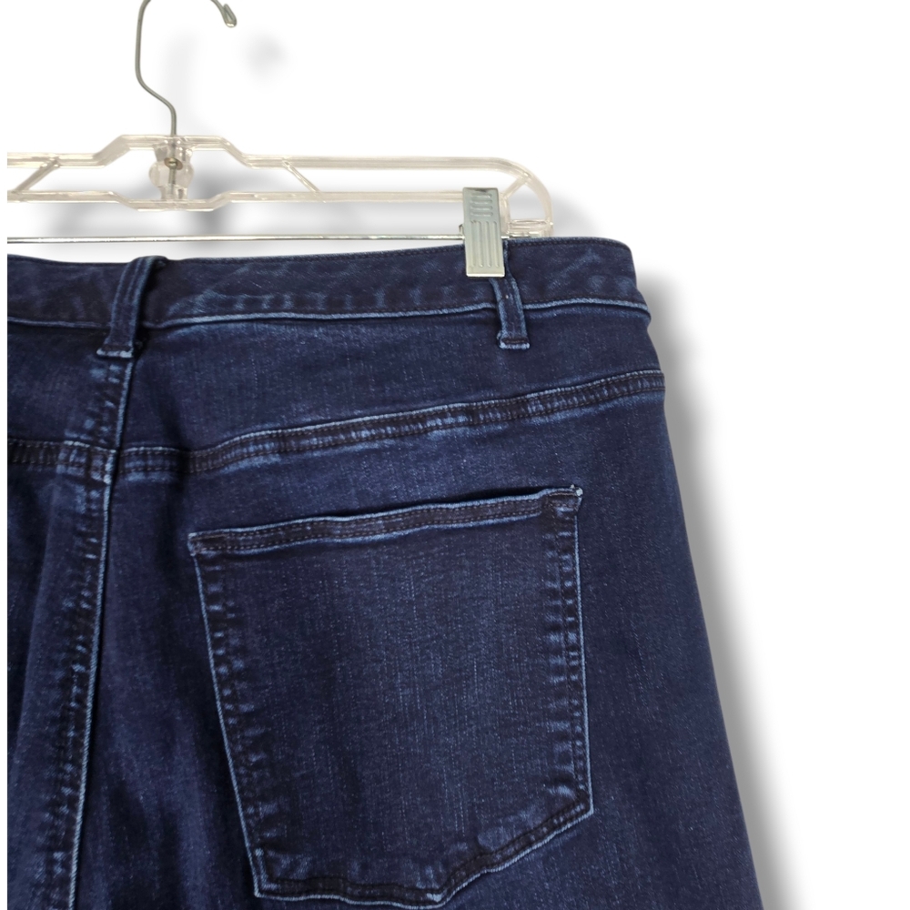 Talbot's Straight Leg High Rise Jean Womens sz 16W Dark Blue Wash Stretch Denim - Picture 12 of 16